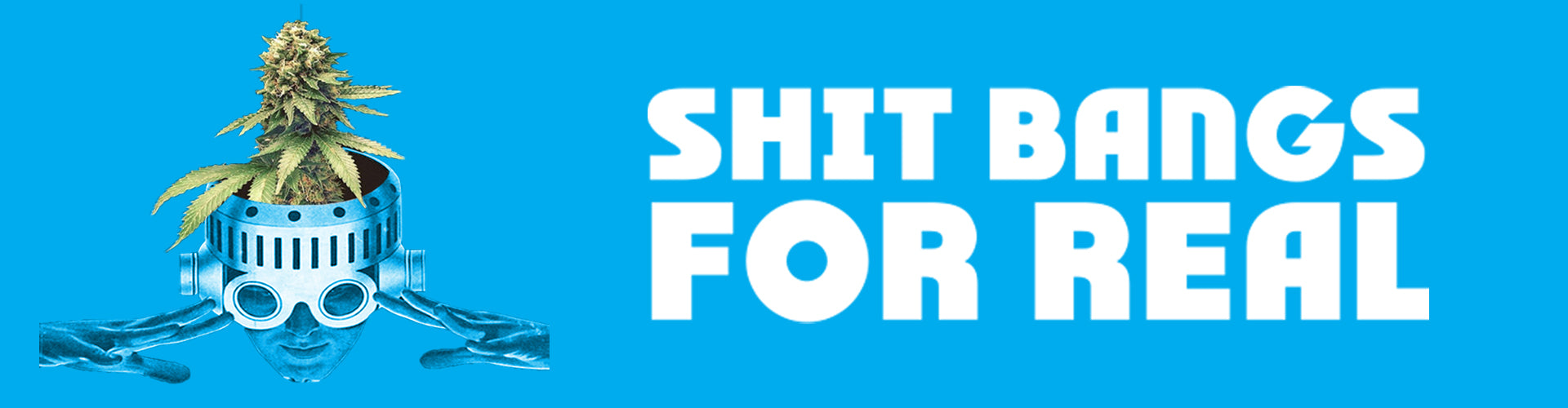 Banner saying "Shit Bangs for Real"