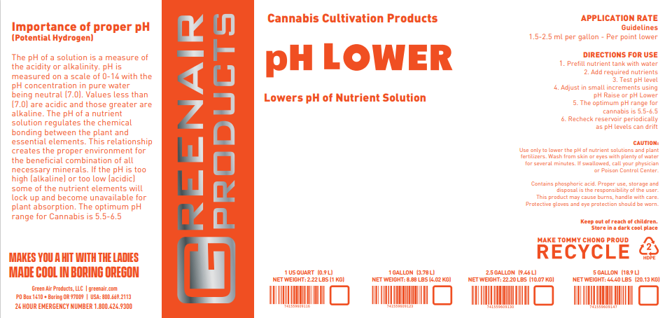 pH LOWER "standard strength"